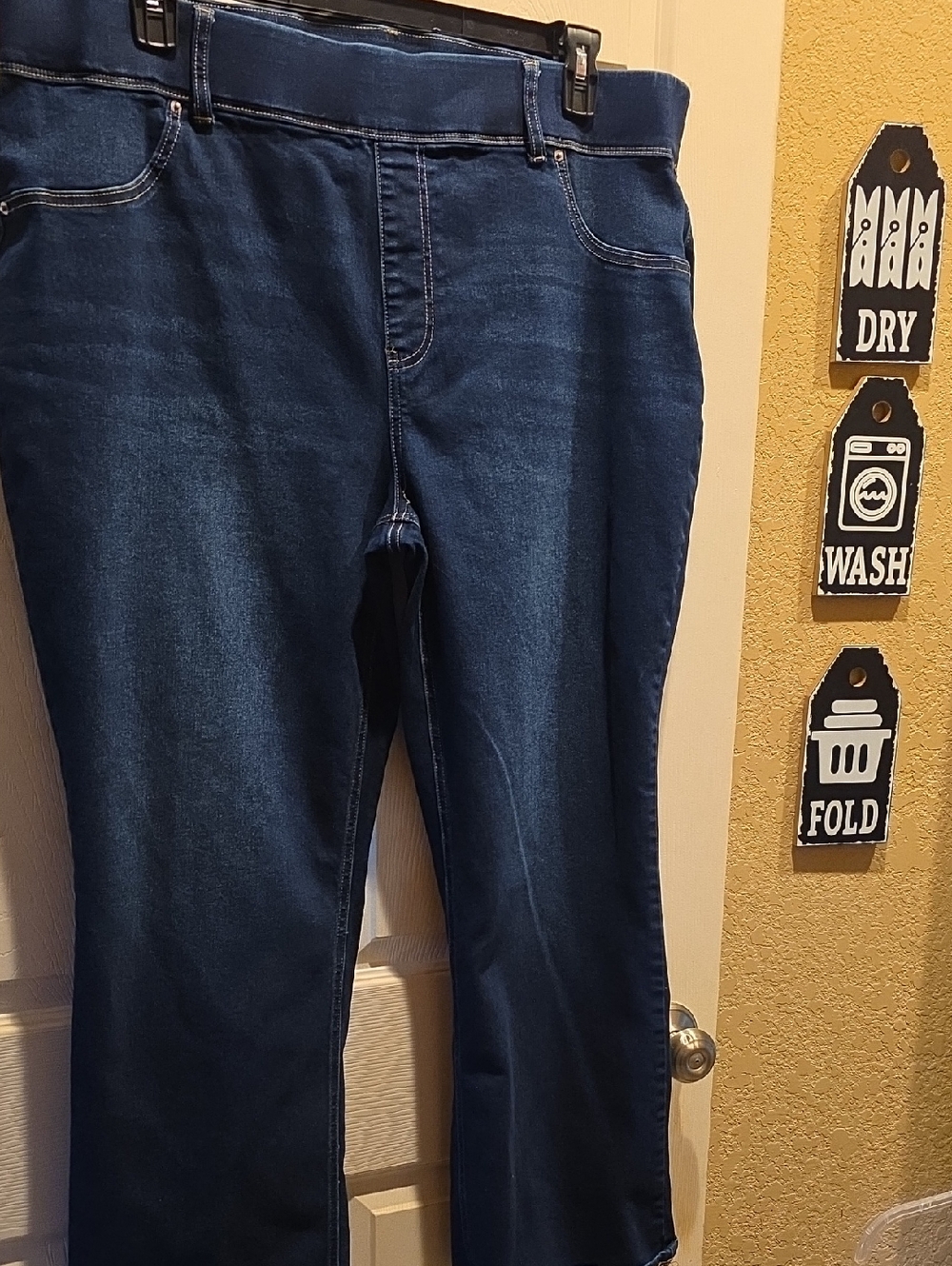 Terra & Sky Dark Blue Bootcut Stretch Jeans